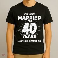 Couples Married 40 Years Funny 40th Wedding Anniversary T-Shirt thumb 3