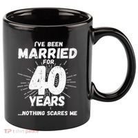 Couples Married 40 Years Funny 40th Wedding Anniversary 11oz C Handle Ceramic Mug thumb 0