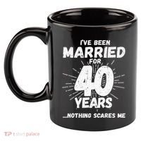 Couples Married 40 Years Funny 40th Wedding Anniversary 11oz C Handle Ceramic Mug thumb 2