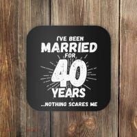 Couples Married 40 Years Funny 40th Wedding Anniversary Coaster thumb 0