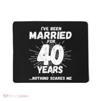Couples Married 40 Years Funny 40th Wedding Anniversary Mousepad thumb 0