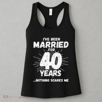 Couples Married 40 Years Funny 40th Wedding Anniversary Women's Tank Top thumb 3