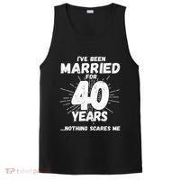 Couples Married 40 Years Funny 40th Wedding Anniversary PosiCharge Competitor Tank thumb 0
