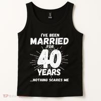 Couples Married 40 Years Funny 40th Wedding Anniversary Tank Top thumb 2