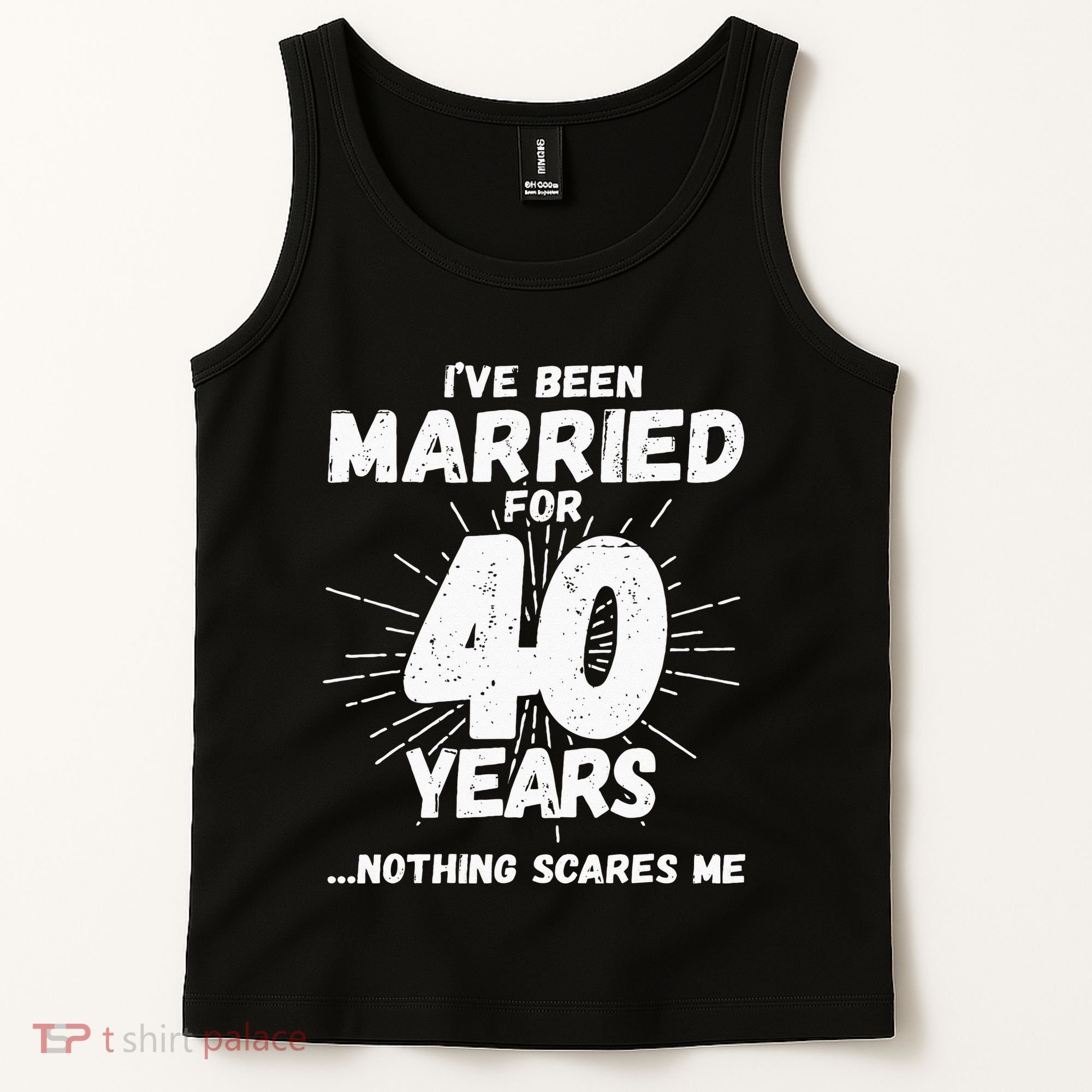 Couples Married 40 Years Funny 40th Wedding Anniversary Tank Top