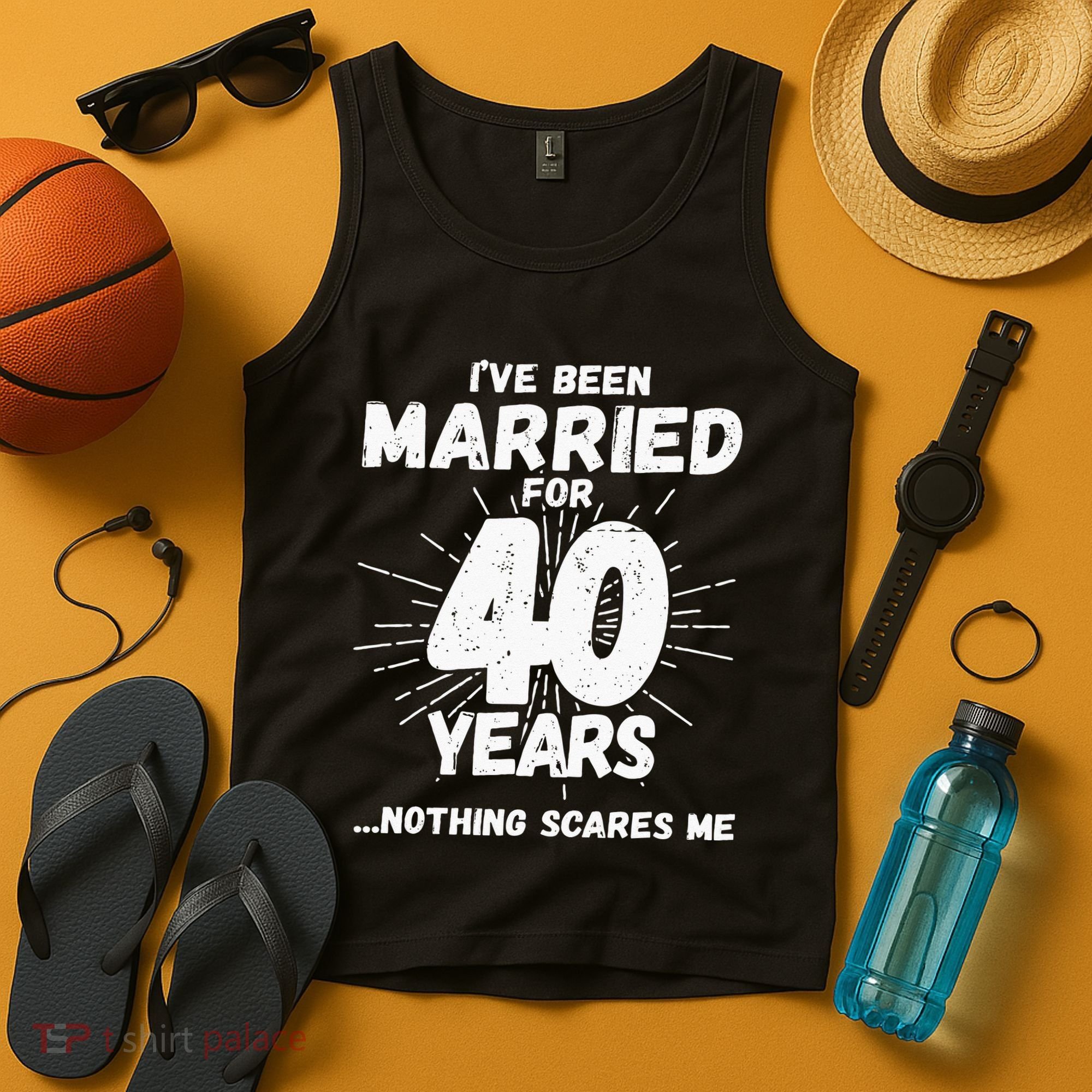 Couples Married 40 Years Funny 40th Wedding Anniversary Tank Top