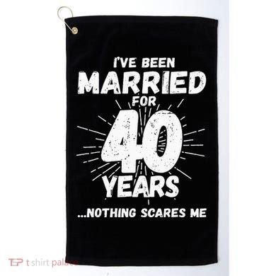 Couples Married 40 Years Funny 40th Wedding Anniversary Golf Towel