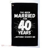 Couples Married 40 Years Funny 40th Wedding Anniversary Golf Towel thumb 0