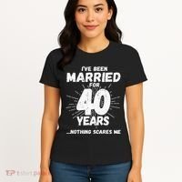 Couples Married 40 Years Funny 40th Wedding Anniversary Women's T-Shirt thumb 4