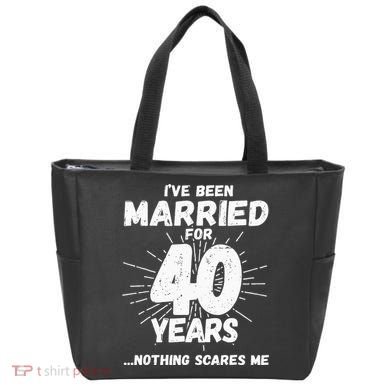 Couples Married 40 Years Funny 40th Wedding Anniversary Tote Bag