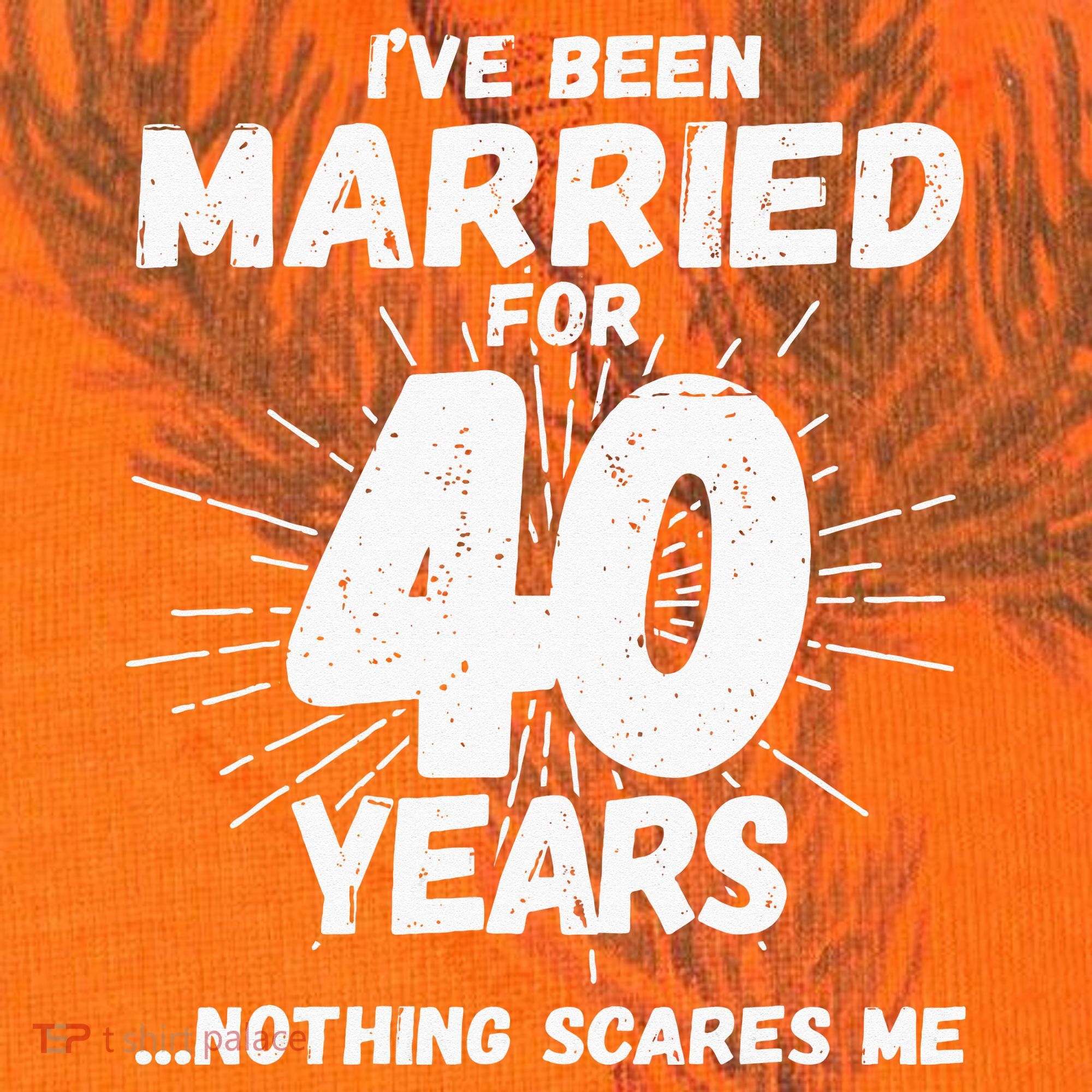 Couples Married 40 Years Funny 40th Wedding Anniversary Kati Licensed 12" Camo Cuffed Beanie