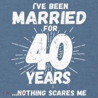 Couples Married 40 Years Funny 40th Wedding Anniversary Comfort Colors Garment-Dyed Hooded Sweatshirt thumb 2