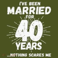 Couples Married 40 Years Funny 40th Wedding Anniversary The Baniff Cuffed Pom Beanie thumb 2