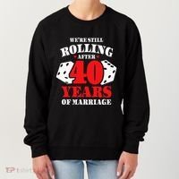 Couples Married 40 Years Funny 40th Wedding Anniversary Women's Sweatshirt thumb 0