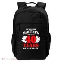 Couples Married 40 Years Funny 40th Wedding Anniversary Backpack thumb 0