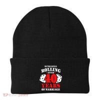 Couples Married 40 Years Funny 40th Wedding Anniversary Beanie thumb 0