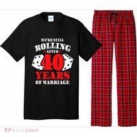 Couples Married 40 Years Funny 40th Wedding Anniversary Pajama Set thumb 0
