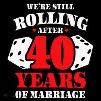 Couples Married 40 Years Funny 40th Wedding Anniversary Women's Hoodie thumb 2