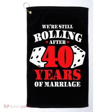 Couples Married 40 Years Funny 40th Wedding Anniversary Golf Towel