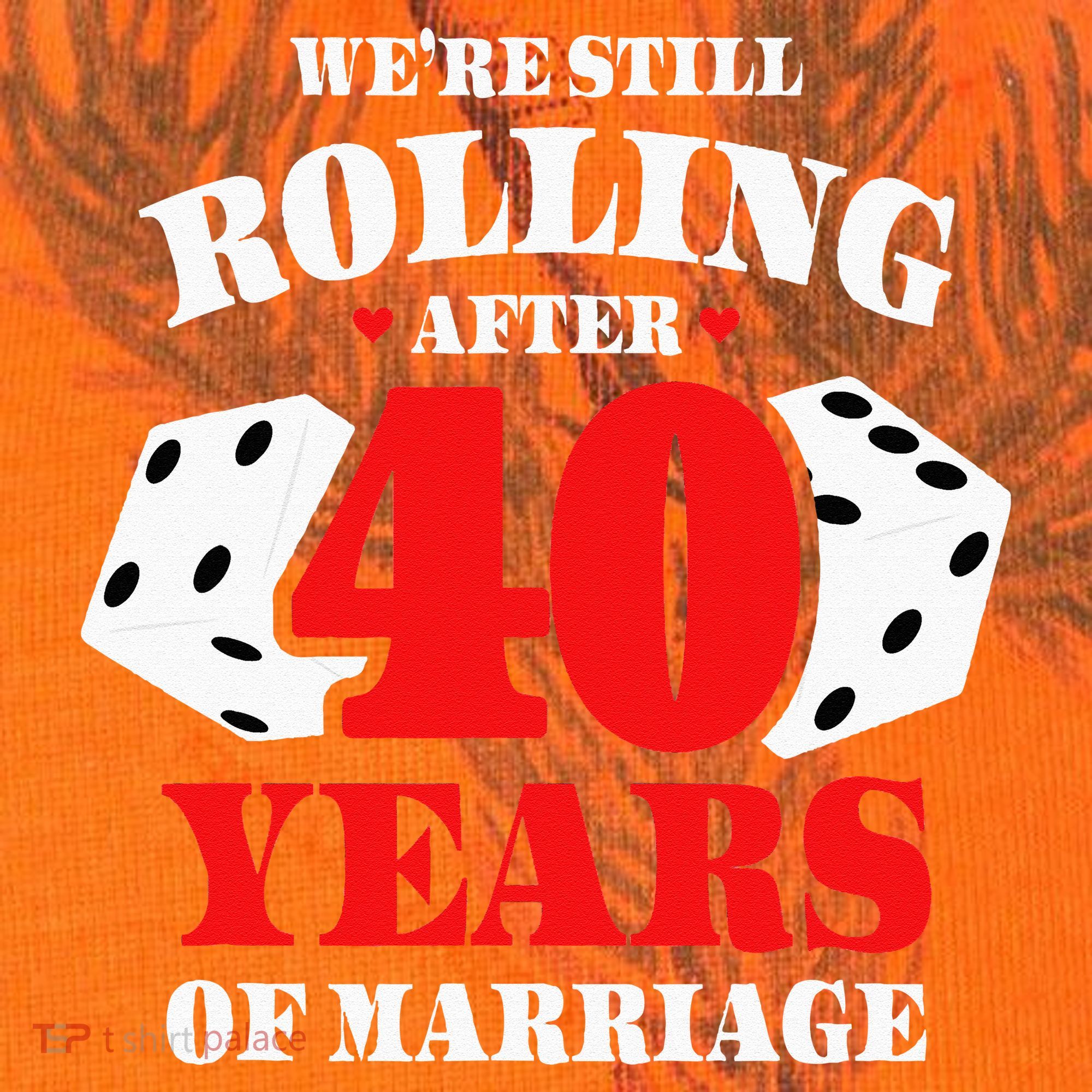 Couples Married 40 Years Funny 40th Wedding Anniversary Kati Licensed 12" Camo Cuffed Beanie