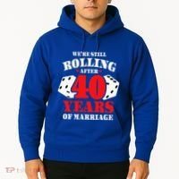 Couples Married 40 Years Funny 40th Wedding Anniversary Hoodie thumb 2