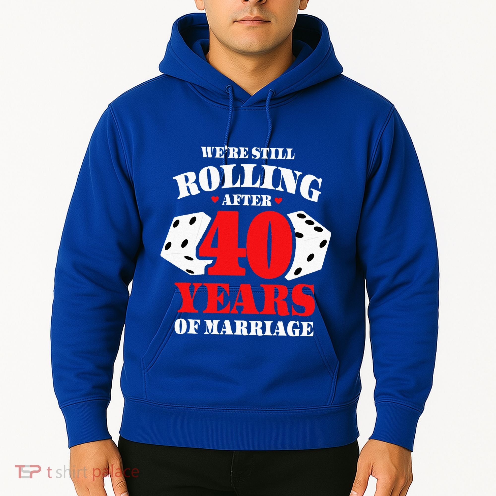 Couples Married 40 Years Funny 40th Wedding Anniversary Hoodie