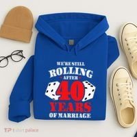 Couples Married 40 Years Funny 40th Wedding Anniversary Hoodie thumb 4