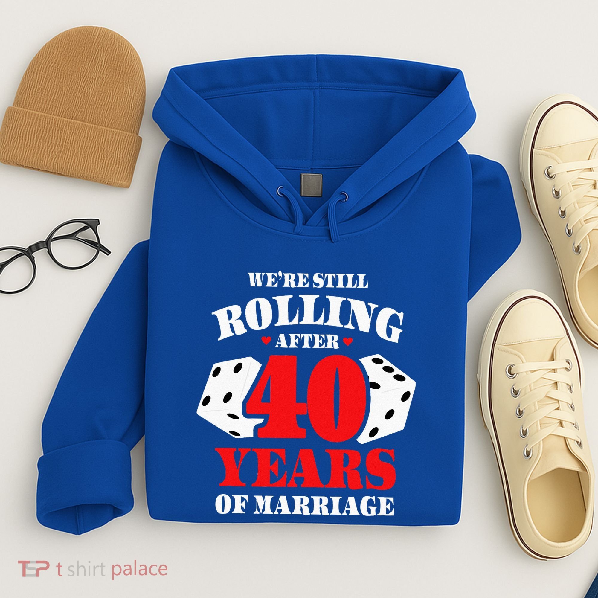 Couples Married 40 Years Funny 40th Wedding Anniversary Hoodie