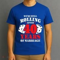 Couples Married 40 Years Funny 40th Wedding Anniversary T-Shirt thumb 3