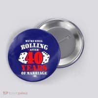 Couples Married 40 Years Funny 40th Wedding Anniversary Button thumb 0