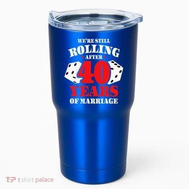 Couples Married 40 Years Funny 40th Wedding Anniversary Tumbler