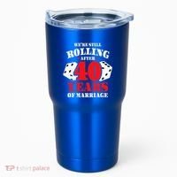 Couples Married 40 Years Funny 40th Wedding Anniversary Tumbler thumb 0