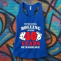 Couples Married 40 Years Funny 40th Wedding Anniversary Women's Tank Top thumb 3