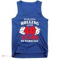 Couples Married 40 Years Funny 40th Wedding Anniversary Tank Top thumb 0