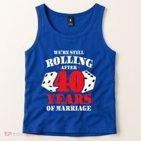 Couples Married 40 Years Funny 40th Wedding Anniversary Tank Top thumb 2