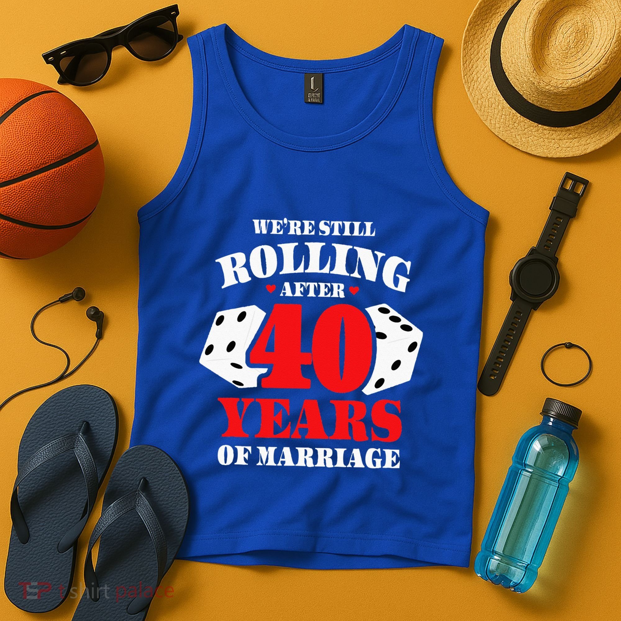Couples Married 40 Years Funny 40th Wedding Anniversary Tank Top