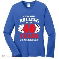 Couples Married 40 Years Funny 40th Wedding Anniversary Women's Long Sleeve Shirt thumb 0