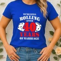 Couples Married 40 Years Funny 40th Wedding Anniversary Women's T-Shirt thumb 2