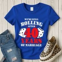 Couples Married 40 Years Funny 40th Wedding Anniversary Women's T-Shirt thumb 3