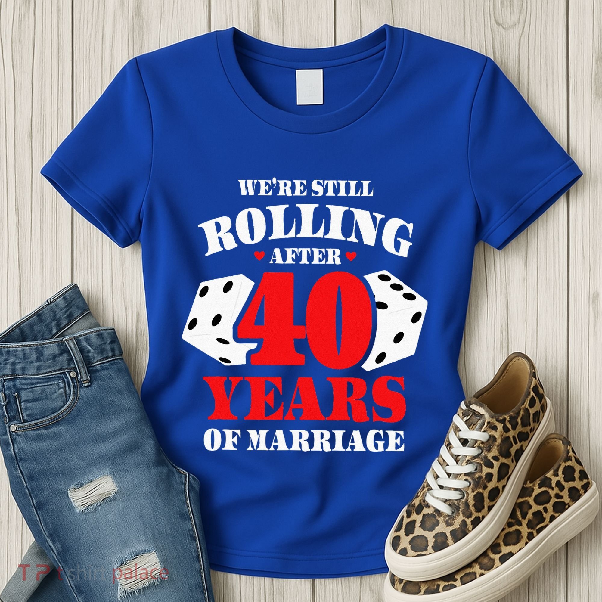 Couples Married 40 Years Funny 40th Wedding Anniversary Women's T-Shirt