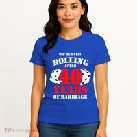 Couples Married 40 Years Funny 40th Wedding Anniversary Women's T-Shirt thumb 4