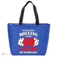 Couples Married 40 Years Funny 40th Wedding Anniversary Tote Bag thumb 0