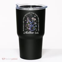 Christian Matthew 5-4 Bible Verse Nurse Stethoscope Flower Tumbler thumb 0