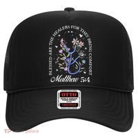 Christian Matthew 5-4 Bible Verse Nurse Stethoscope Flower Hat thumb 0