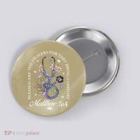 Christian Matthew 5-4 Bible Verse Nurse Stethoscope Flower Button thumb 0