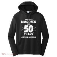Couples Married 50 Years Funny 50th Wedding Anniversary Performance Fleece Hoodie thumb 0