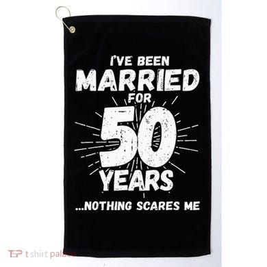 Couples Married 50 Years Funny 50th Wedding Anniversary Golf Towel