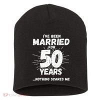 Couples Married 50 Years Funny 50th Wedding Anniversary Short Acrylic Beanie thumb 0