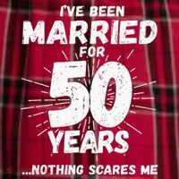 Couples Married 50 Years Funny 50th Wedding Anniversary Women's Flannel Plaid Pajama Pants thumb 2
