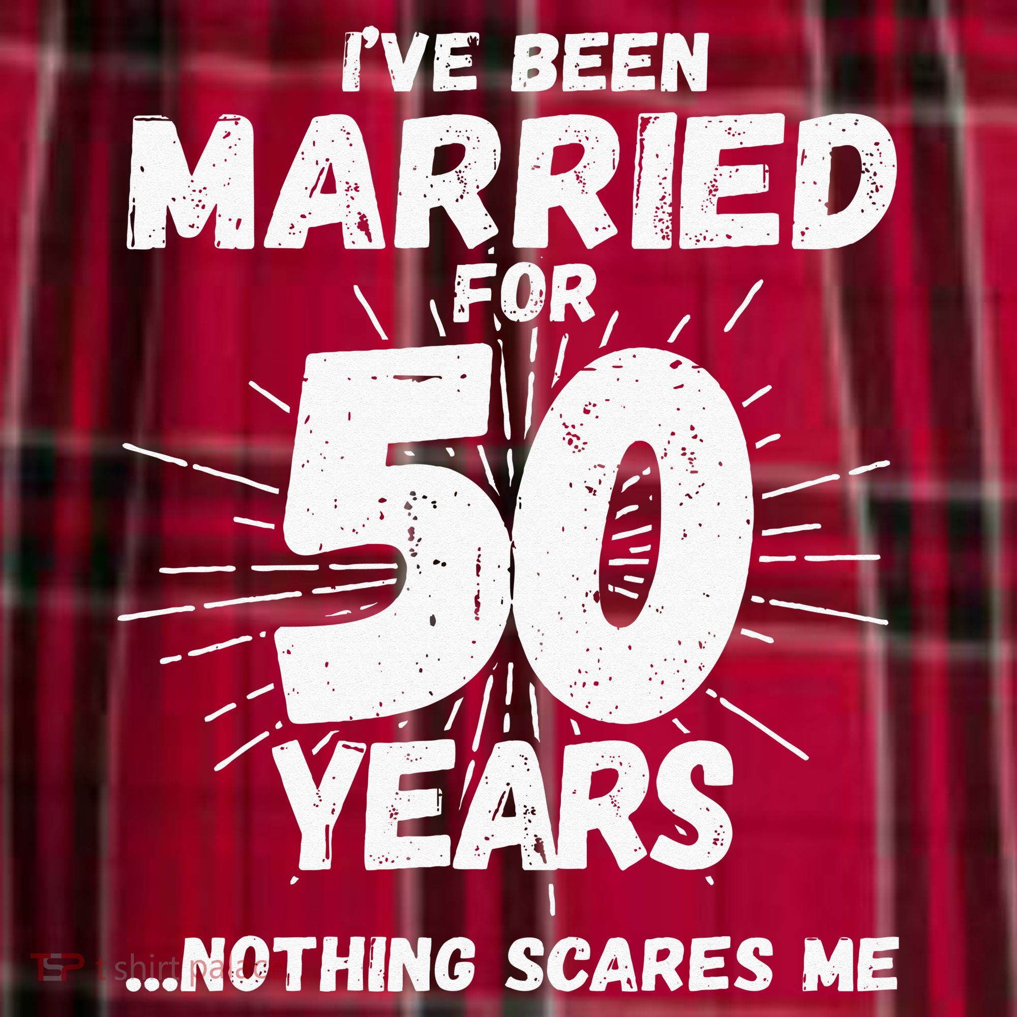 Couples Married 50 Years Funny 50th Wedding Anniversary Women's Flannel Plaid Pajama Pants